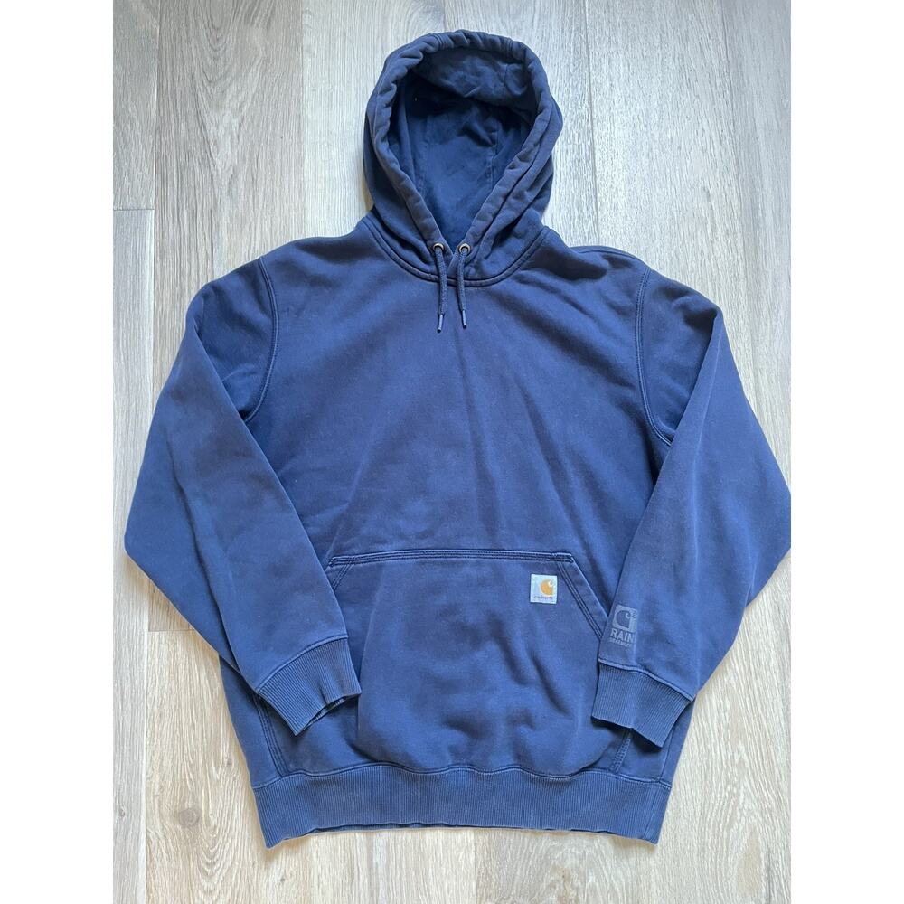 Vintage Y2K Carhartt Rain Defender Hoodie Mens M Pullover Fleece Workwear EUC!